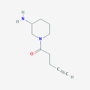 molecular formula C10H16N2O B12067397 1-(3-Aminopiperidin-1-yl)pent-4-yn-1-one 