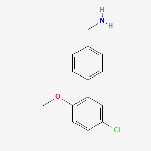 molecular formula C14H14ClNO B12067398 [4-(5-Chloro-2-methoxyphenyl)phenyl]methanamine 