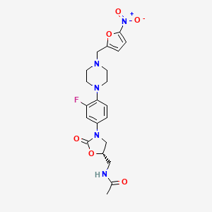 molecular formula C21H24FN5O6 B1206741 Ranbezolid 