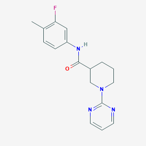 molecular formula C17H19FN4O B1206746 N-(3-fluoro-4-methylphenyl)-1-(2-pyrimidinyl)-3-piperidinecarboxamide 