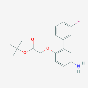 molecular formula C18H20FNO3 B12067475 (5-Amino-3'-fluoro-biphenyl-2-yloxy)-acetic acid tert-butyl ester 