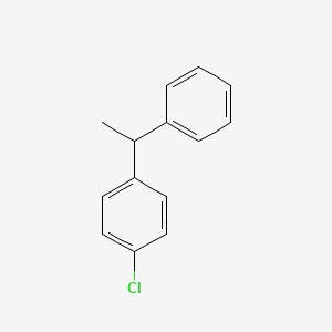 molecular formula C14H13Cl B12067478 Benzene, 1-chloro-4-(1-phenylethyl)- CAS No. 60617-89-2