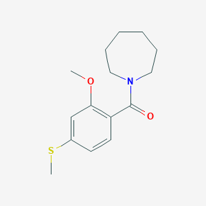 molecular formula C15H21NO2S B1206751 1-氮杂环戊基-[2-甲氧基-4-(甲硫基)苯基]甲酮 