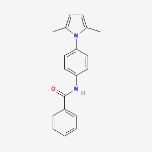 molecular formula C19H18N2O B1206752 N-[4-(2,5-dimethyl-1-pyrrolyl)phenyl]benzamide 