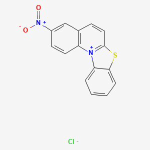 molecular formula C15H9ClN2O2S B1206755 3-Nitrobenzothiazolo(3,2-a)quinolinium chloride CAS No. 82773-08-8