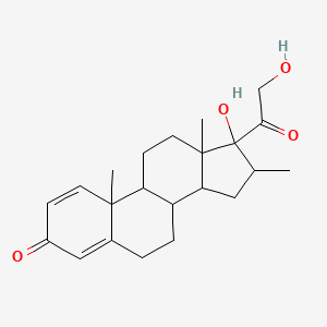 molecular formula C22H30O4 B12067648 (8R,9S,10R,13S,14S,16S,17R)-17-Hydroxy-17-(2-hydroxyacetyl)-10,13,16-trimethyl-6,7,8,9,10,11,12,13,14,15,16,17-dodecahydro-3H-cyclopenta[a]phenanthren-3-one 