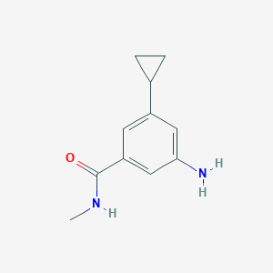 molecular formula C11H14N2O B12067681 3-Amino-5-cyclopropyl-N-methylbenzamide 