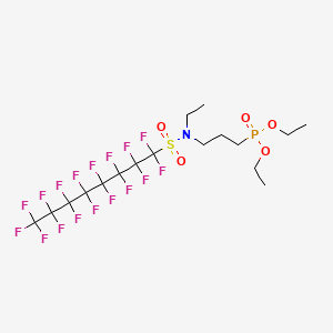 molecular formula C17H21F17NO5PS B12067706 Phosphonic acid, [3-[ethyl[(heptadecafluorooctyl)sulfonyl]amino]propyl]-, diethyl ester CAS No. 71463-80-4