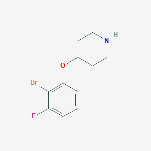 molecular formula C11H13BrFNO B12067731 4-(2-Bromo-3-fluorophenoxy)piperidine 