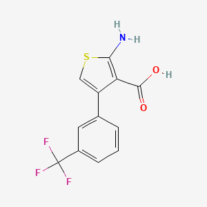 molecular formula C12H8F3NO2S B12067777 2-Amino-4-(3-(trifluoromethyl)phenyl)thiophene-3-carboxylic acid 