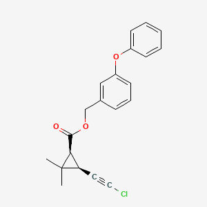 molecular formula C21H19ClO3 B12067792 Chloroacetylenic Permethrin CAS No. 85576-82-5