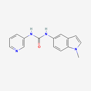 molecular formula C15H14N4O B1206781 N-(1-甲基-5-吲哚基)-N'-(3-吡啶基)脲 CAS No. 143797-63-1