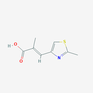 molecular formula C8H9NO2S B12067817 2-Methyl-3-(2-methylthiazol-4-yl)acrylicacid 