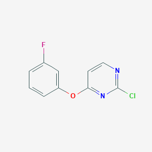 molecular formula C10H6ClFN2O B12067922 4-(3-Fluorophenoxy)-2-chloropyrimidine 