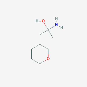 molecular formula C8H17NO2 B12067938 2-Amino-1-(oxan-3-yl)propan-2-ol 