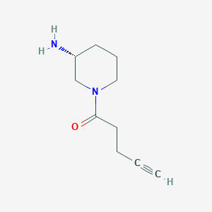 1-[(3R)-3-aminopiperidin-1-yl]pent-4-yn-1-one