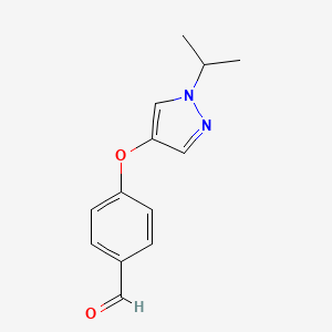 4-{[1-(Propan-2-yl)-1H-pyrazol-4-yl]oxy}benzaldehyde