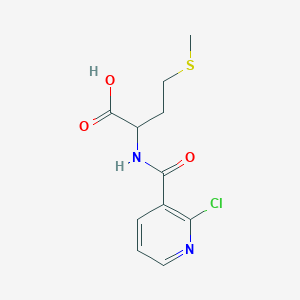 molecular formula C11H13ClN2O3S B12068001 2-[(2-Chloropyridine-3-carbonyl)amino]-4-methylsulfanylbutanoic acid 