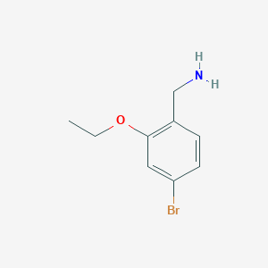 molecular formula C9H12BrNO B12068013 (4-Bromo-2-ethoxyphenyl)methanamine 