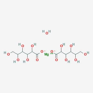 molecular formula C12H24MgO15 B12068023 Magnesium;2,3,4,5,6-pentahydroxyhexanoate;hydrate 