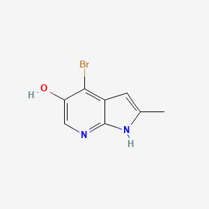 molecular formula C8H7BrN2O B12068068 4-bromo-2-methyl-1H-pyrrolo[2,3-b]pyridin-5-ol CAS No. 1142189-66-9