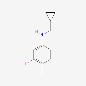 molecular formula C11H14IN B12068106 N-(cyclopropylmethyl)-3-iodo-4-methylaniline 