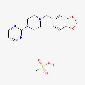molecular formula C17H22N4O5S B1206812 美西律甲磺酸盐 CAS No. 52293-23-9