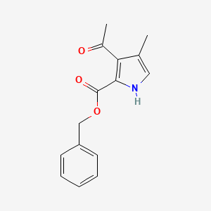 molecular formula C15H15NO3 B12068122 benzyl 3-acetyl-4-methyl-1H-pyrrole-2-carboxylate 