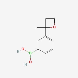 molecular formula C10H13BO3 B12068126 [3-(2-Methyloxetan-2-yl)phenyl]boronic acid CAS No. 1261999-43-2