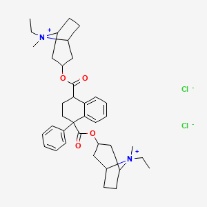 bis(8-ethyl-8-methyl-8-azoniabicyclo[3.2.1]octan-3-yl) 4-phenyl-2,3-dihydro-1H-naphthalene-1,4-dicarboxylate;dichloride