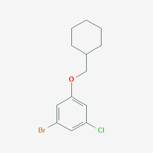 molecular formula C13H16BrClO B12068190 1-Bromo-3-chloro-5-(cyclohexylmethoxy)benzene 