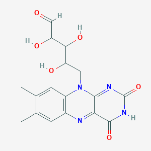 molecular formula C17H18N4O6 B12068196 5-(7,8-Dimethyl-2,4-dioxobenzo[g]pteridin-10-yl)-2,3,4-trihydroxypentanal 