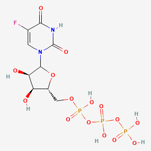 molecular formula C9H14FN2O15P3 B1206823 5-Fluoro-4-hydroxy-1-[5-O-(hydroxy{[hydroxy(phosphonooxy)phosphoryl]oxy}phosphoryl)pentofuranosyl]pyrimidin-2(1H)-one 
