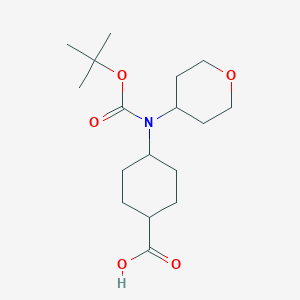 (1r,4r)-4-((tert-butoxycarbonyl)(tetrahydro-2H-pyran-4-yl)amino)cyclohexanecarboxylic acid