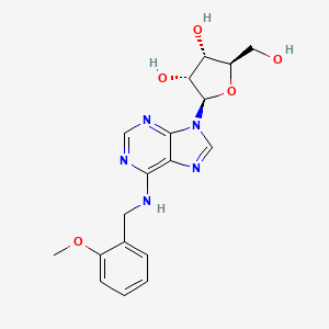 molecular formula C18H21N5O5 B12068283 Adenosine, N-[(2-methoxyphenyl)methyl]- 