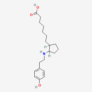 molecular formula C20H31NO3 B1206829 7-(2-(4-Hydroxyphenethylamino)cyclopentyl)heptanoic acid CAS No. 95603-54-6