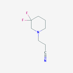 molecular formula C8H12F2N2 B12068401 3-(3,3-Difluoropiperidin-1-yl)propanenitrile 