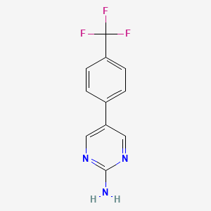 molecular formula C11H8F3N3 B12068414 5-(4-(Trifluoromethyl)phenyl)pyrimidin-2-amine 