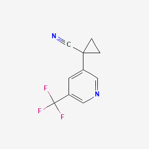 molecular formula C10H7F3N2 B12068434 1-[5-(Trifluoromethyl)-3-pyridyl]cyclopropanecarbonitrile 