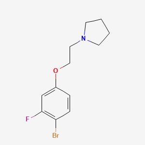 molecular formula C12H15BrFNO B12068453 1-[2-(4-Bromo-3-fluorophenoxy)ethyl]pyrrolidine 