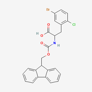 molecular formula C24H19BrClNO4 B12068467 N-Fmoc-5-Bromo-2-chloro-DL-phenylalanine 