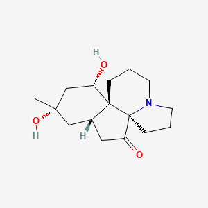 molecular formula C16H25NO3 B1206857 齿叶马先蒿素 CAS No. 15252-93-4