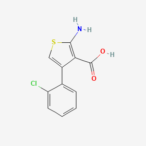 molecular formula C11H8ClNO2S B12068629 2-Amino-4-(2-chlorophenyl)thiophene-3-carboxylic acid 