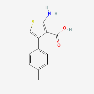 molecular formula C12H11NO2S B12068698 2-Amino-4-(p-tolyl)thiophene-3-carboxylic acid 