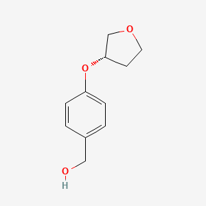 molecular formula C11H14O3 B12068740 S [4-(Tetrahydro-furan-3-yloxy)-phenyl]-methanol 