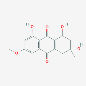 molecular formula C16H16O6 B1206876 1,3,8-三羟基-6-甲氧基-3-甲基-2,4-二氢-1H-蒽-9,10-二酮 