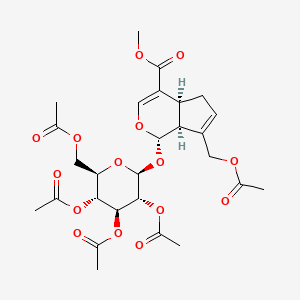 molecular formula C27H34O15 B1206882 五乙酰基栀子苷 CAS No. 49776-64-9