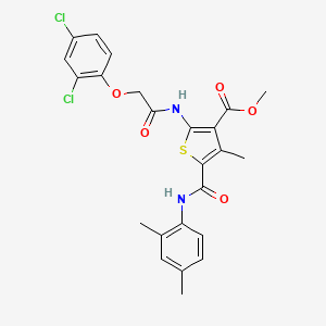 Methyl 2-(2-(2,4-dichlorophenoxy)acetamido)-5-((2,4-dimethylphenyl)carbamoyl)-4-methylthiophene-3-carboxylate