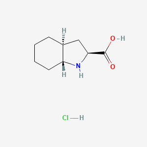 molecular formula C9H16ClNO2 B12068848 (2S,3aS,7aR)-Octahydro-1H-indole-2-carboxylic Acid Hydrochloride 