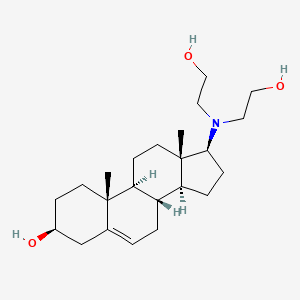 molecular formula C23H39NO3 B1206885 17β-[双(2-羟乙基)氨基]雄甾-5-烯-3β-醇 CAS No. 6956-93-0
